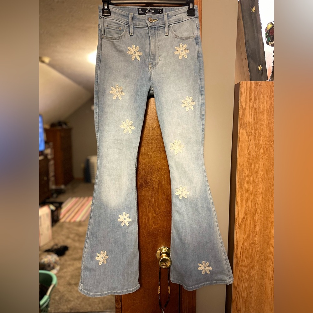 Flower power Hollister bell bottoms